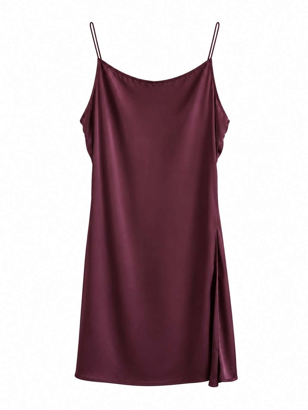 4/$20➡️ Deep Plum Satin Slip Dress Spaghetti Straps